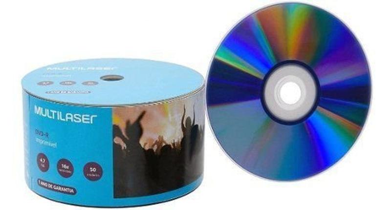 Imagem de Dvd-R Shrink Imprimível 120Min 4.7Gb 50 Peças Dv052 Multilaser