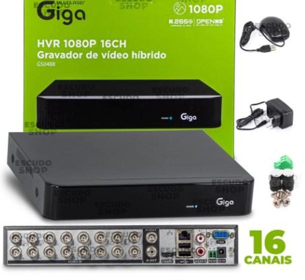 Imagem de Dvr Gravador De Video Multilaser Giga  16 Canais C/saída BNC 1080p - Gs0488