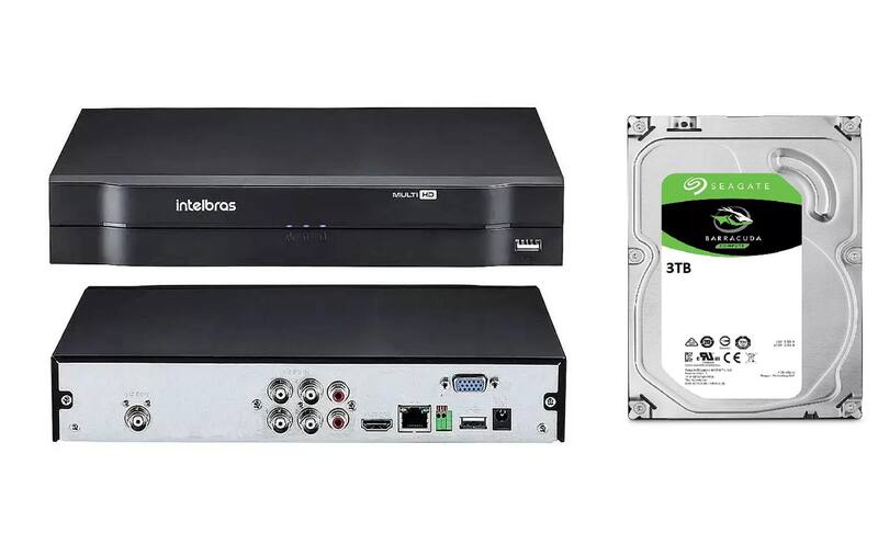 Dvr gravador INTELBRAS 4 canais Full hd + hd 3TB - Gravador de Vídeo ...