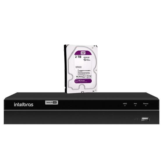 Imagem de DVR Intelbras MHDX 1308 Gravador de Vídeo Multi HD de 8 Canais Vizualização em 1080p e Modo de operação Full HD + HD 2TB Purple