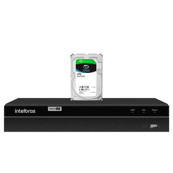 Imagem de DVR Intelbras MHDX 1308 Gravador de Vídeo Multi HD de 8 Canais Vizualização em 1080p e Modo de operação Full HD + HD 4TB Skyhawk