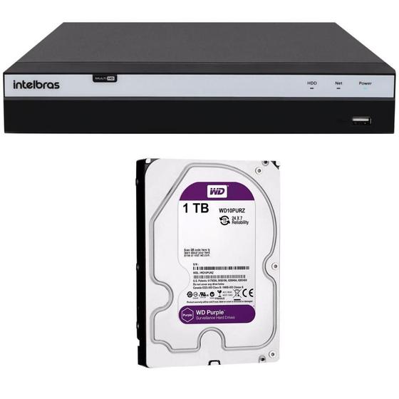 Imagem de DVR Stand Alone Intelbras MHDX 3108 08 Canais Full HD 1080p Multi HD + HD Purple 1TB