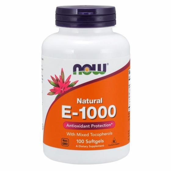 Imagem de E-1000 - Tocoferóis mistos 100% naturais 100 SOFTGELS da Now Foods (pacote com 4)