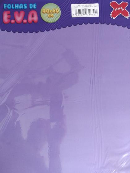 Imagem de E.V.A placas 40x60cm pacote com 10 cor roxo