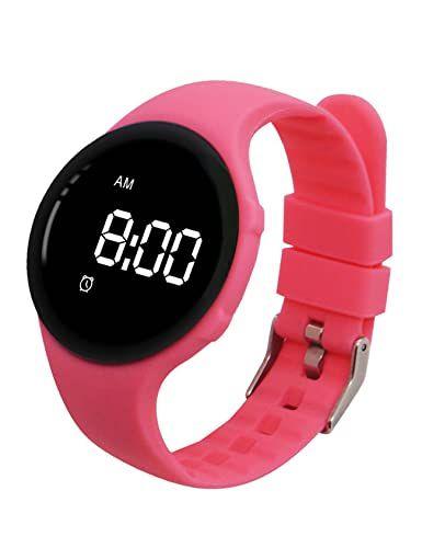 Imagem de e-vibra vibrando alarme relógio, penico de treinamento relógio lembrete para meninos / meninas lembrete de medicação com temporizador de contagem regressiva (rosa)