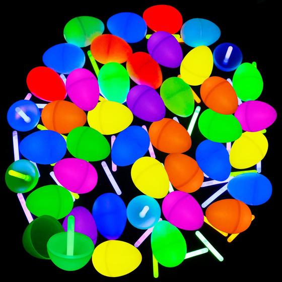 Imagem de Easter Glow Eggs MgParty 72 com 108 Mini Glow Sticks Kids