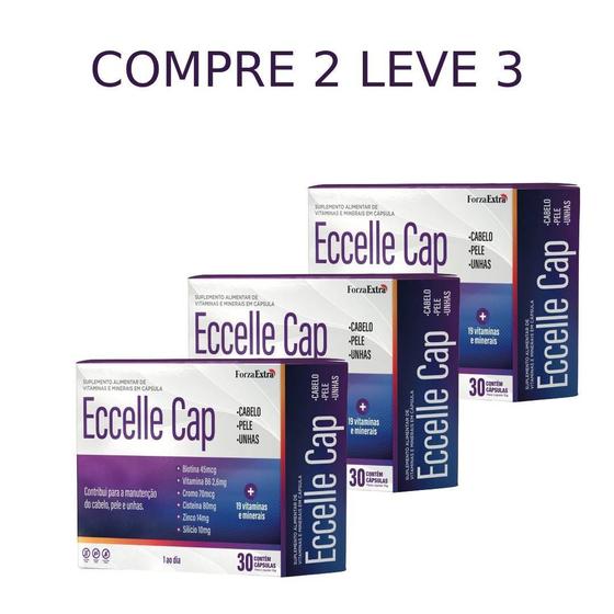 Imagem de Eccelle Cap Cabelo, Pele e Unhas Pague 2 Leve 3