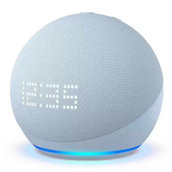 Imagem de Echo Dot 5ª geração Amazon, com Alexa, com Relógio, Smart Speaker, Display, Azul