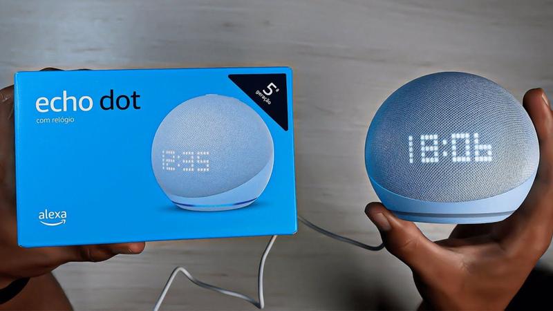 Imagem de Echo Dot 5ª Geração Com Alexa Relógio Amazon Bivolt