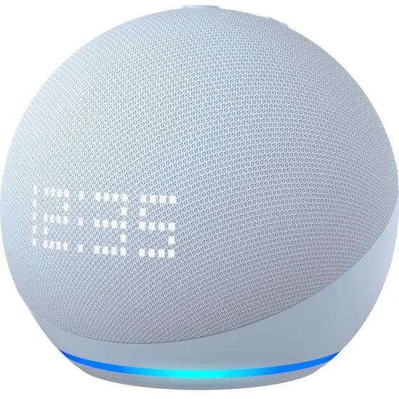 Imagem de Echo Dot 5ª Geração com Relógio - Azul