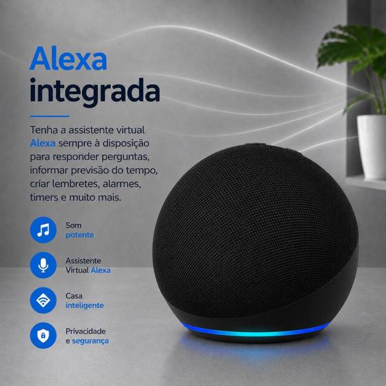Echo Dot 5ª geração, Smart speaker com Produto Alexa, Preta - Amazon