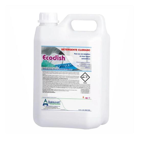 Imagem de Ecodish - detergente clorado - p/ máquinas de lavar louças - quimiart - 5 litros
