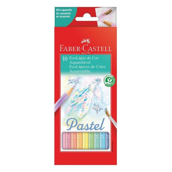 Imagem de Ecolápis de Cor Aquarelável FABER-CASTELL 10 Tons Pastéis