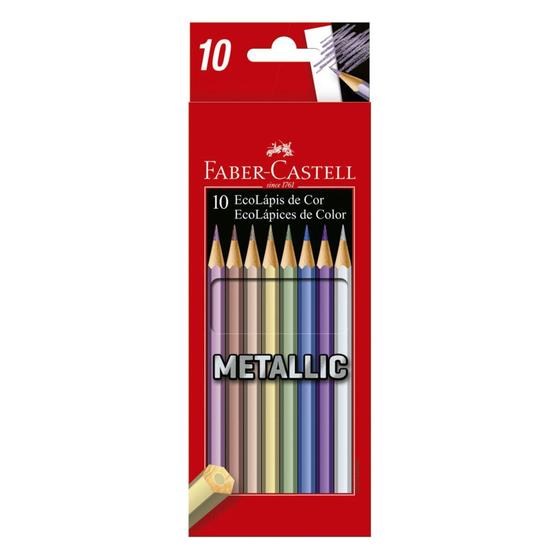 Imagem de Ecolápis de Cor FABER-CASTELL 10 Cores Tons Metálicos