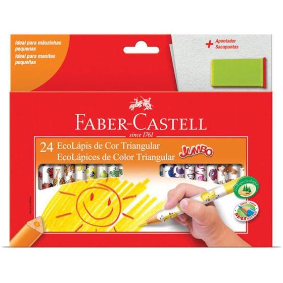 Imagem de Ecolápis De Cor Faber Castell Jumbo Estojo Com 24 Cores
