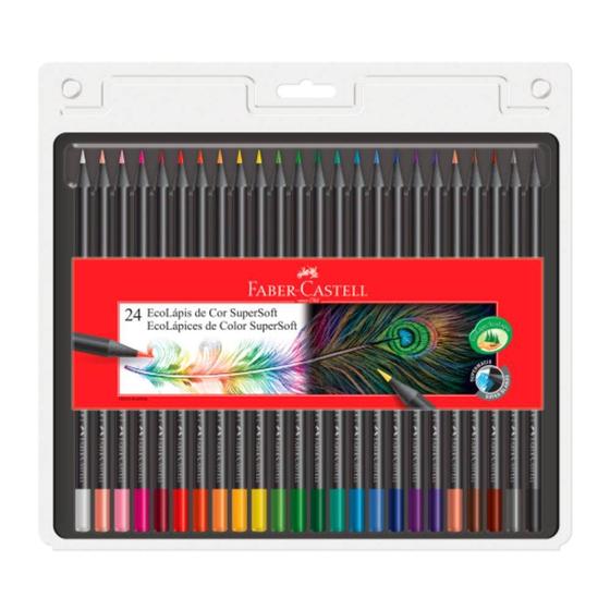 Imagem de Ecolápis De Cor Faber Castell Supersoft 24 Cores