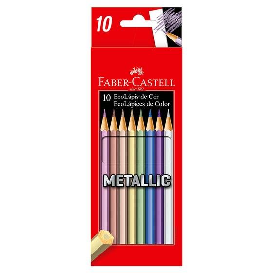Imagem de EcoLápis de Cor Metallic - 10 Cores - Faber Castell