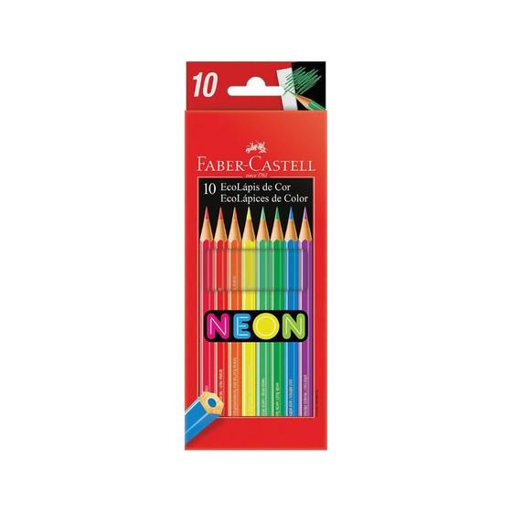 Imagem de Ecolápis De Cor Regular Faber Castell - 10 Cores Neon