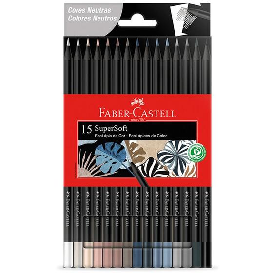 Imagem de Ecolápis de Cor Supersoft Cores Neutras com 15 Unidades - Faber-Castell