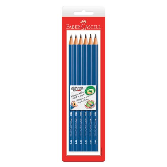 Imagem de Ecolápis Grafite Faber Castell Max Azul Nº2 C/6 Unidades