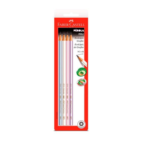 Imagem de Ecolápis Grafite Faber Castell Max Pérola Nº2 C/4 Unidades