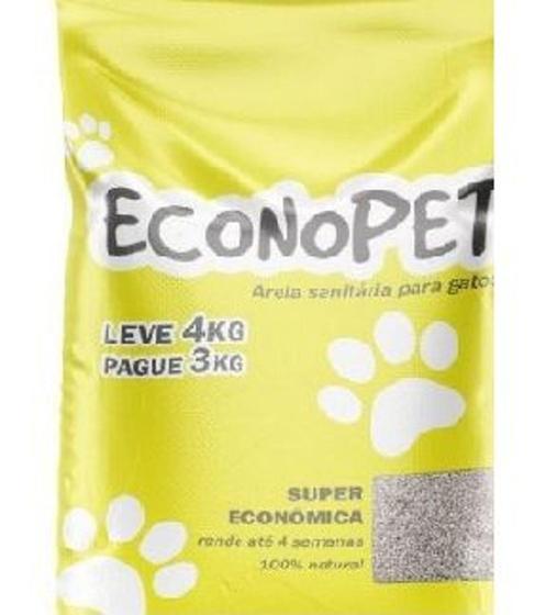 Imagem de Econopet Areia Sanitária para Gatos Leve 4KG pague 3KG - - Club Pet