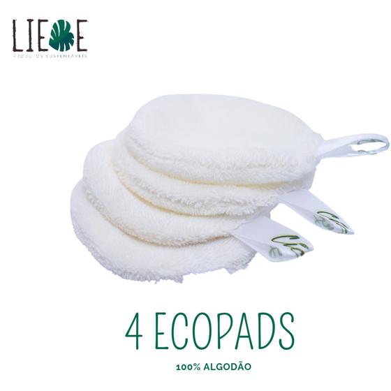 Imagem de Ecopads Atoalhados Reutilizáveis e Sustentáveis kit 4 unidades