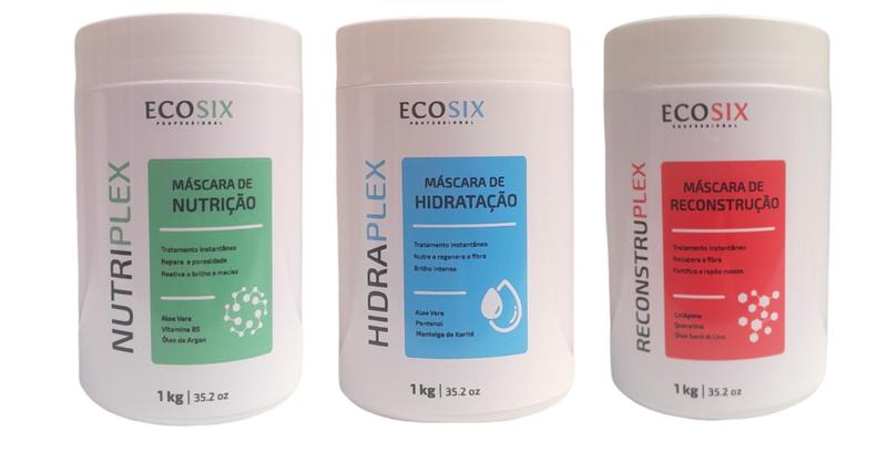 Imagem de Ecosix Kit Cronogram Capilar 3 Máscara 1 KG