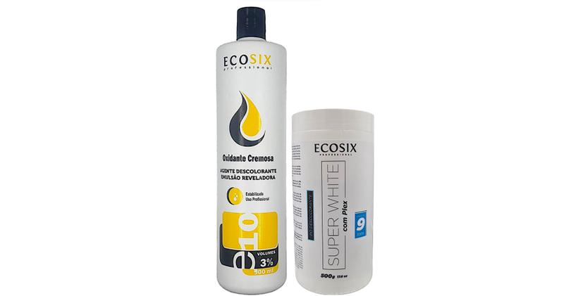 Imagem de Ecosix OX 10 Volumes e Super White Pó Descolorante Com Plex 500 gr