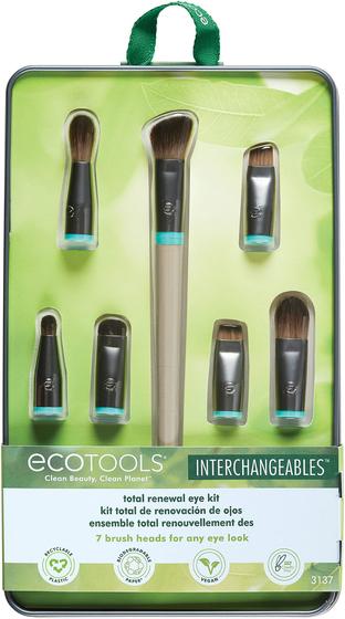 Imagem de Ecotools Eye Kit Interchangeables Conjunto de escova de maquiagem com caixa, inclui 7 pincéis