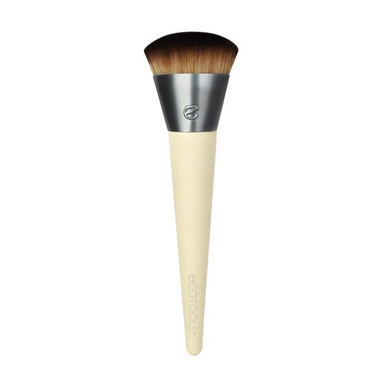 Imagem de EcoTools Wonder Cover Complexion Makeup Brush, Cerdas Sintéticas Densas, Para Fundação Líquida ou Creme, Cobertura Média a Completa, Pincel de Maquiagem Eco-Friendly, Vegan & Cruelty-Free, 1 Count