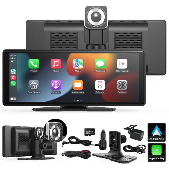 Imagem de Ecrã Carplay portátil VERYMODEL Wireless 10,26" HD IPS