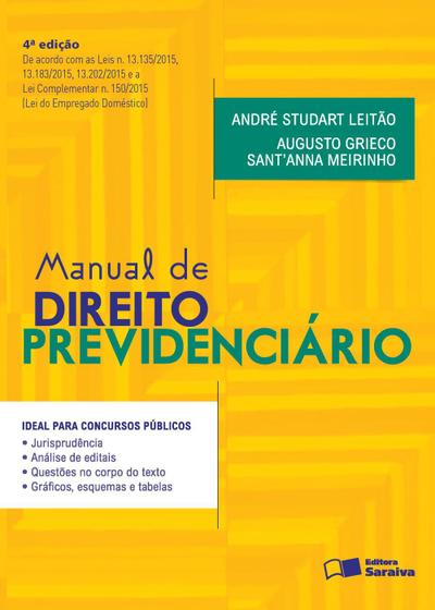 Imagem de Edição antiga - Manual de Direito Previdenciário - Ideal Para Conc - Saraiva