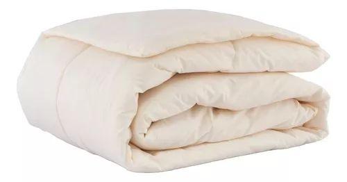 Edredom Avulso Casal Dupla Face Percal 60% Algodão Palha - Tuca Casa