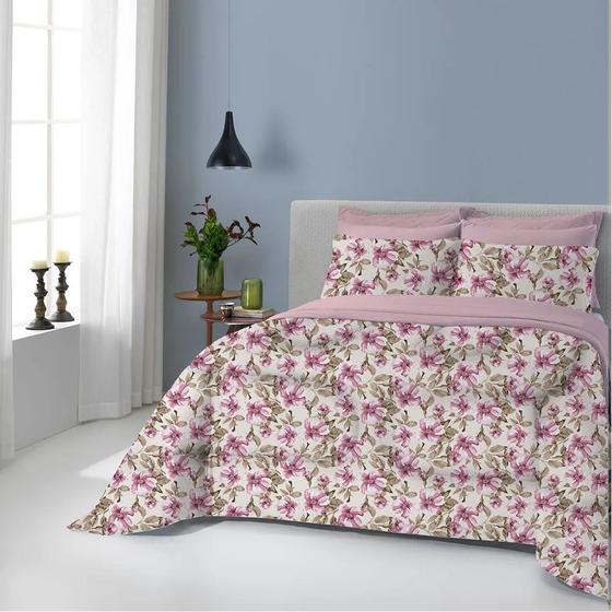 Imagem de Edredom Casal 100% Algodão Estampado Comfort Dione 200x220