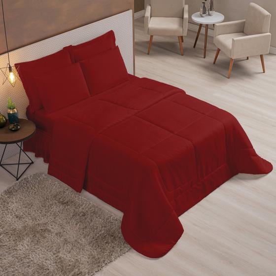 Edredom Casal Queen Dupla Face Premium 2,40x2,20 Cama Box Menor preço em Edredom Casal Queen Dupla Face Premium 2,40x2,20 Cama Box