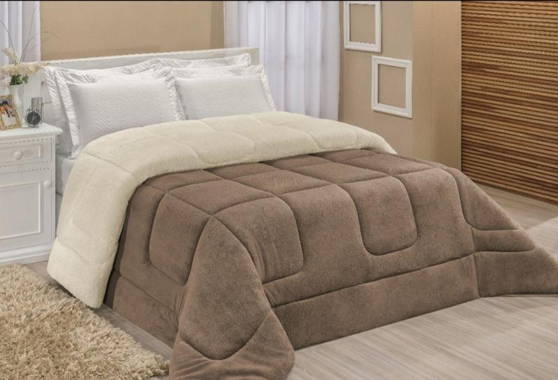 Edredom Coberdrom Cobertor Sherpa Lã Pele De Carneiro Cama Casal Queen 2,20 X 2,40 Menor preço em Edredom Coberdrom Cobertor Sherpa Lã Pele De Carneiro Cama Casal Queen 2,20 X 2,40