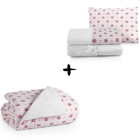 Imagem de Edredom de Bebê Mini Cama Lençol 3 pçs com Elástico Moderno