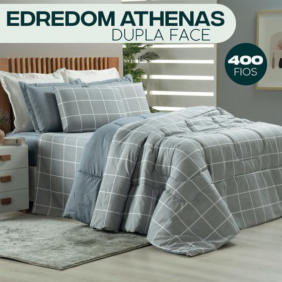 Edredom Dupla Face Athenas 400 Fios Hypercal - Seleção Melhores Estampas Menor preço em Edredom Dupla Face Athenas 400 Fios Hypercal - Seleção Melhores Estampas