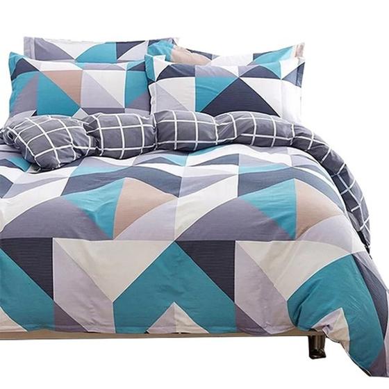 Edredom dupla face casal queen 2,20 x 2,00 - grosso - estampas variadas - geometrico Menor preço em Edredom dupla face casal queen 2,20 x 2,00 - grosso - estampas variadas - geometrico