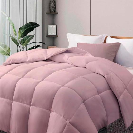 Imagem de EDREDOM ECOPLUMA KING SIZE 280 x 260 ROSE CAMESA