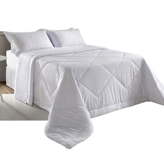Imagem de Edredom King BBC Textil Malha Dupla Face Branco - 108