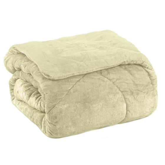 Imagem de Edredom king plush bicolor - bege 130624 / 130614
