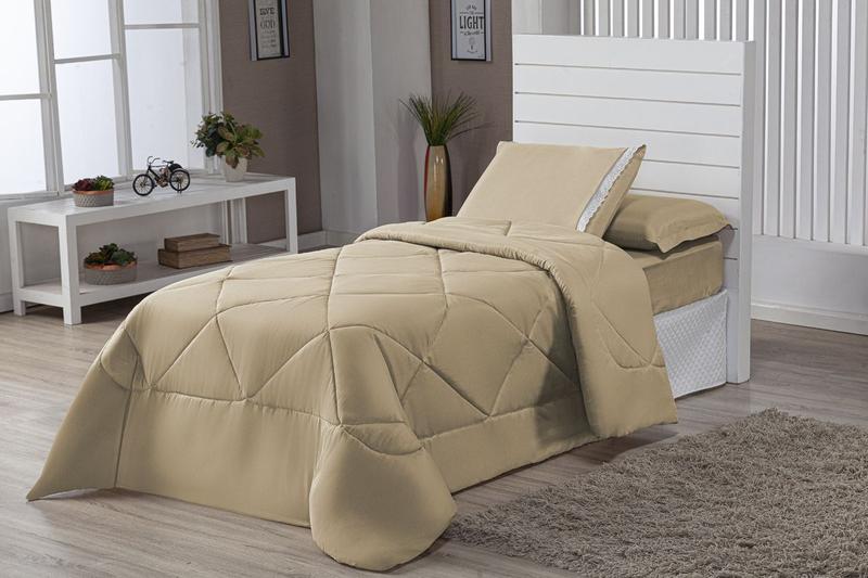 Imagem de Edredom Para Cama Solteiro Margarida Com Fronha Dupla Face  