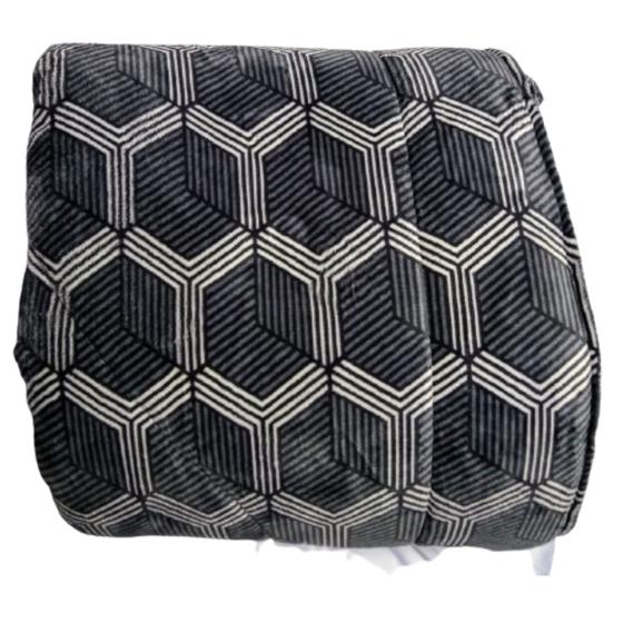 Imagem de Edredom Plush Inove Estampado Queen 235x260cm Cubos Hedrons