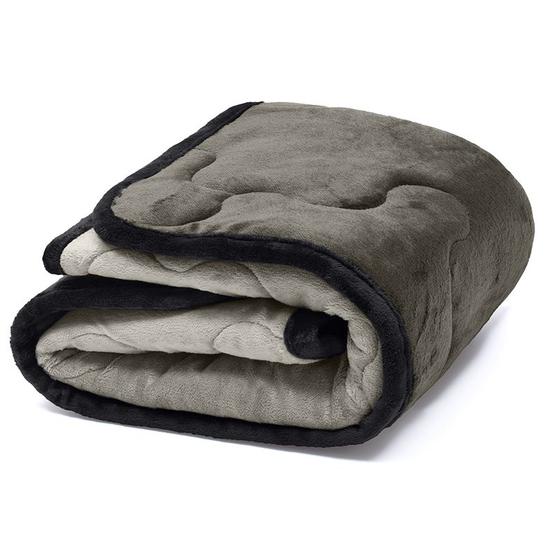 Imagem de Edredom Plush para Pet Bouton Microfibra Flannel Dupla Face 80cm x 90cm Chocolate