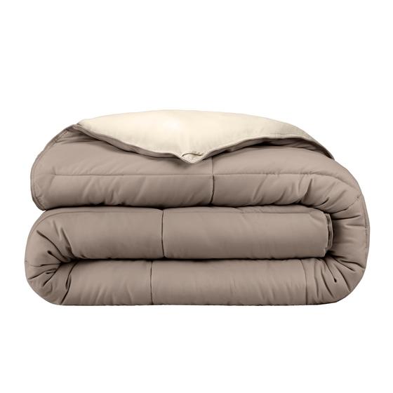 Imagem de Edredom Queen Reversível Bare Home - Microfibra Taupe/Areia