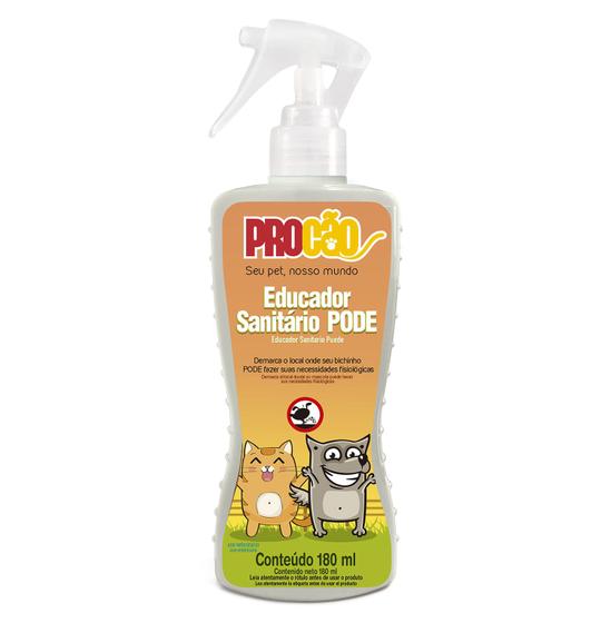 Educador Sanitário Pode para Cães e Gatos 180ML Procão Menor preço em Educador Sanitário Pode para Cães e Gatos 180ML Procão
