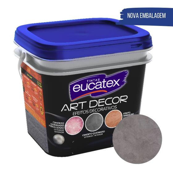 Imagem de Efeito Cimento Queimado Efeito Decorativo Eucatex 5kg Cinza Profundo