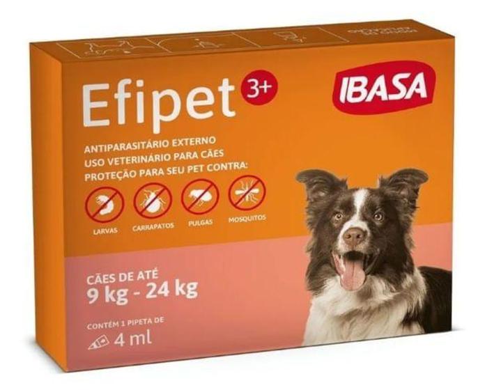 Imagem de Efipet 3+ - cães de 9kg a 24kg - pipeta 4ml - Laboratório Ibasa